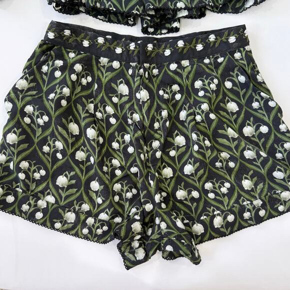 Agua by Agua Bendita Set Urucú Perla off-shoulder Blouse and Shorts Sz M - Picture 6 of 12